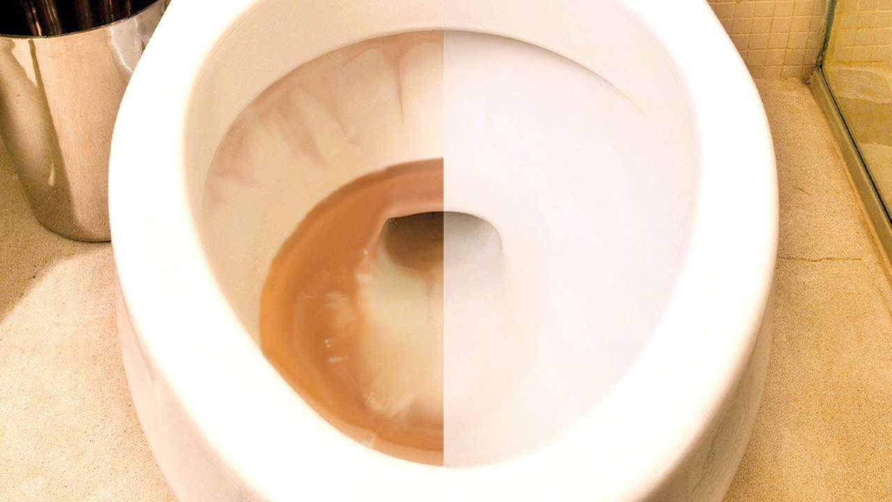 Kuinka puhdistaa wc-istuin ja poistaa keltaiset tahrat.